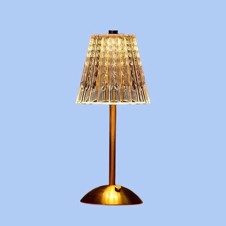 Crystal cordless lamp collection showing all design styles