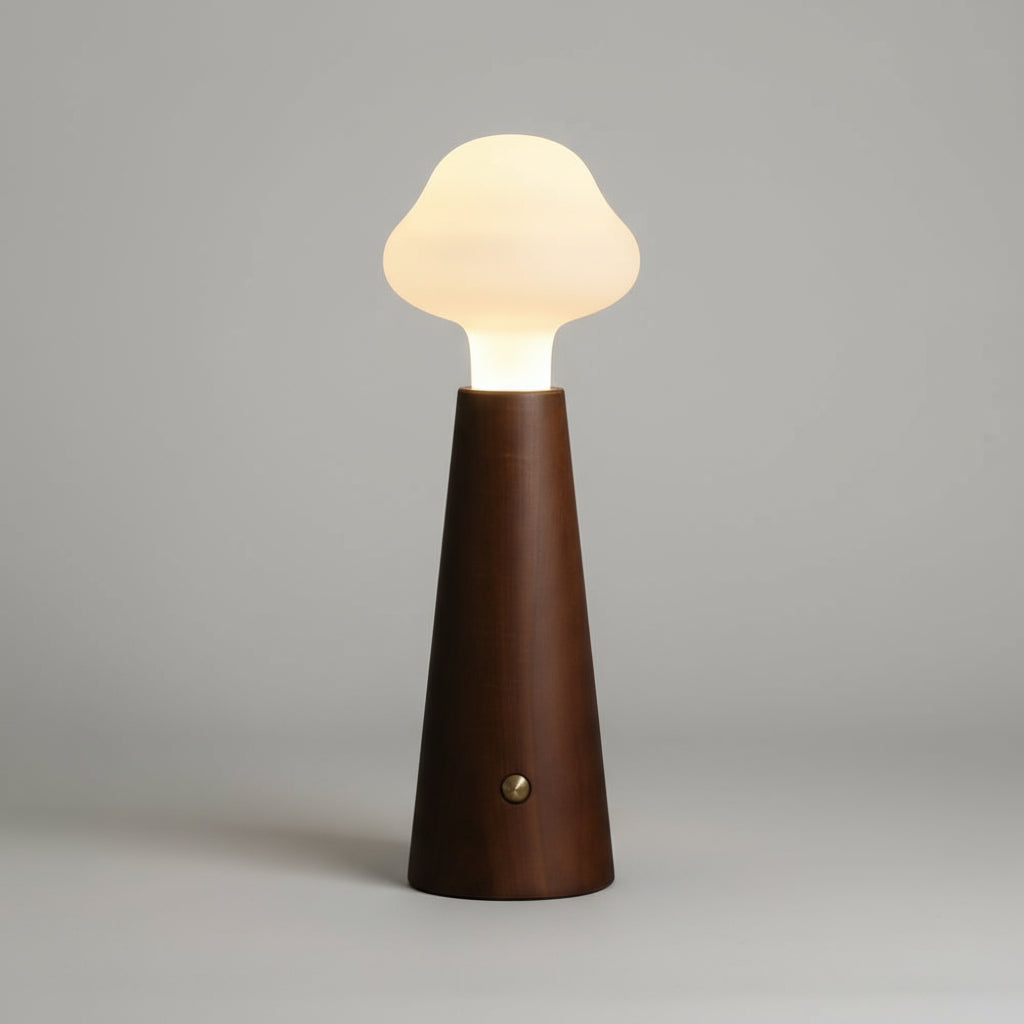 Elegant Wooden LED Table Lamp - Natural Design for Bedroom or Desk, Versatile Bedside Lighting with Soothing Ambiance 6