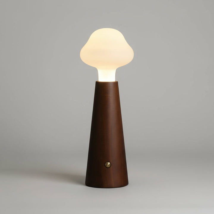 Elegant Wooden LED Table Lamp - Natural Design for Bedroom or Desk, Versatile Bedside Lighting with Soothing Ambiance 6