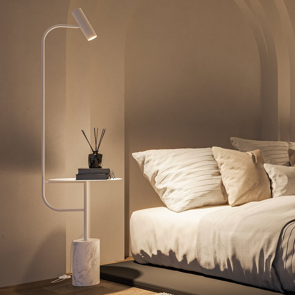 Modern Floor Lamp with Marble Base and Warm LED Light - Stylish Standing Lamp for Living Room 2