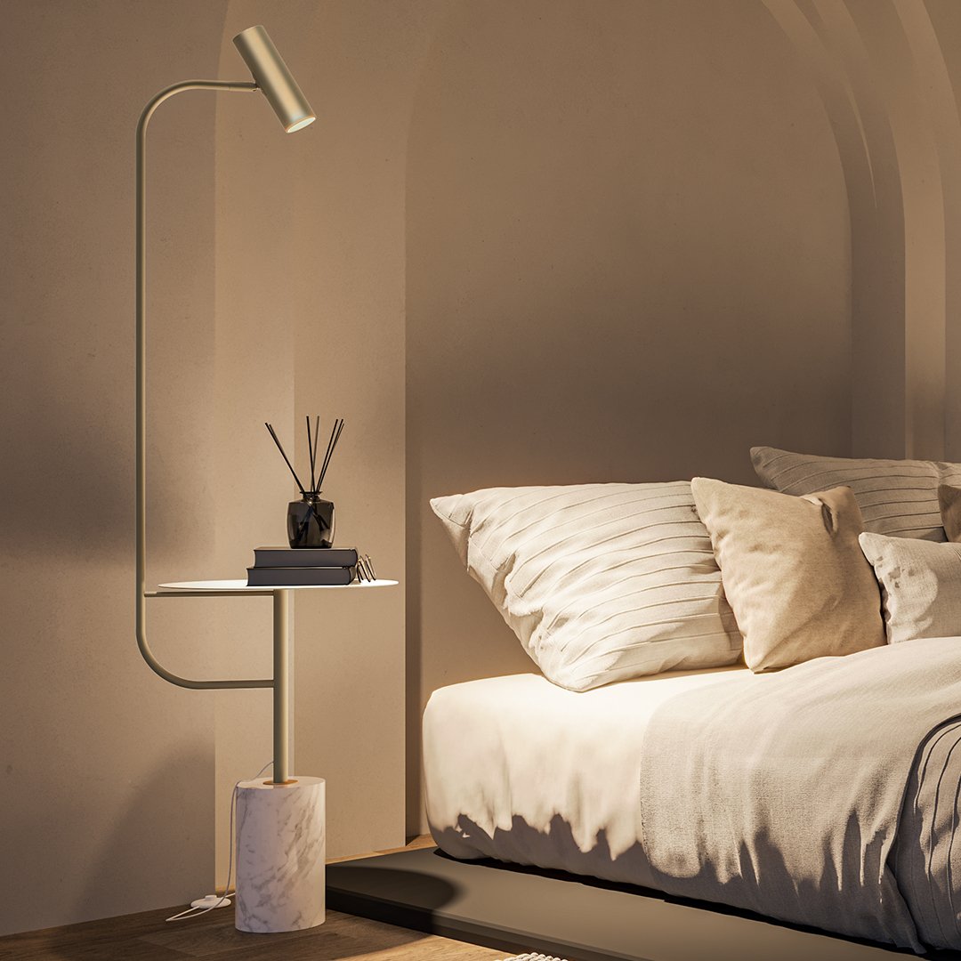 Modern Floor Lamp with Marble Base and Warm LED Light - Stylish Standing Lamp for Living Room 3