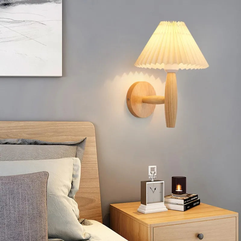 Modern Wooden LED Wall Sconce - Warm White Light, Energy Efficient Indoor Wall Lamp for Cozy Ambiance 2