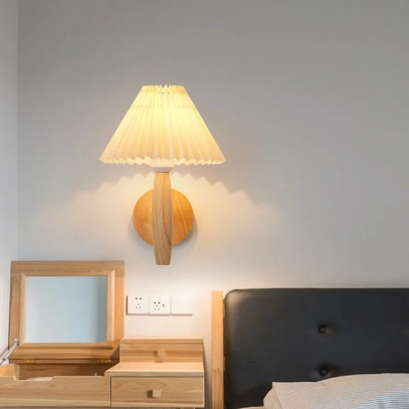 Modern Wooden LED Wall Sconce - Warm White Light, Energy Efficient Indoor Wall Lamp for Cozy Ambiance 3