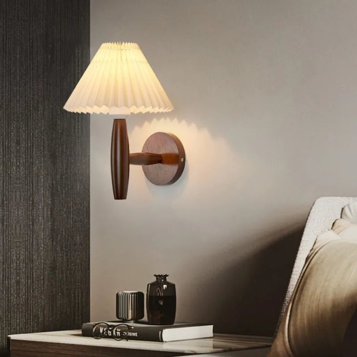 Modern Wooden LED Wall Sconce - Warm White Light, Energy Efficient Indoor Wall Lamp for Cozy Ambiance 4