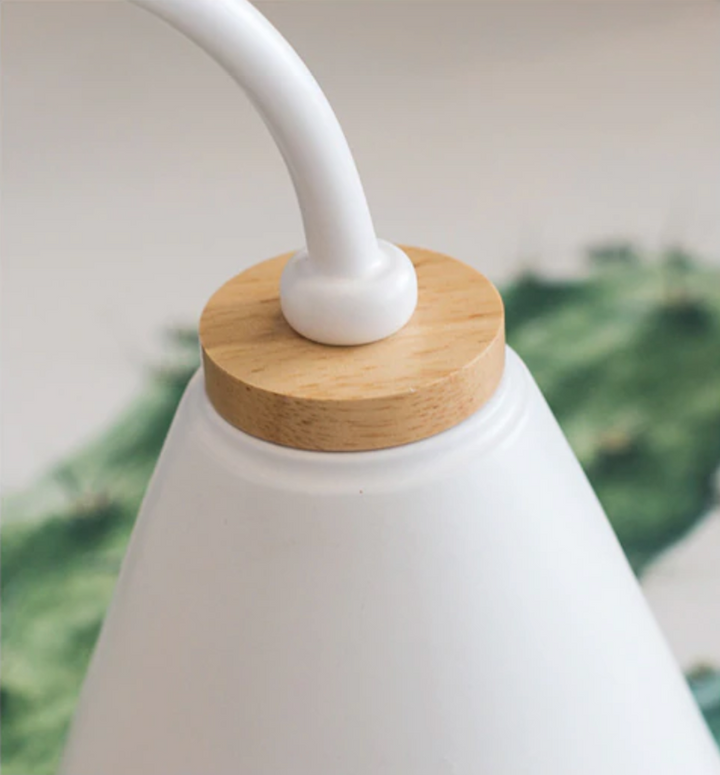 Nordic Wall Light Sconce - Wood and Iron Design, E27 Socket for Indoor Use, Matte Black or White Finish 4