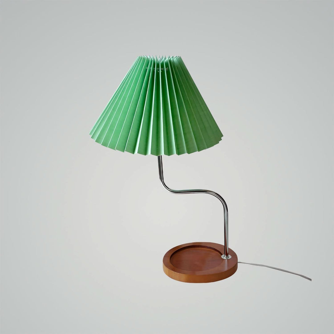 Pleated fabric lamp two sizes comparison - compact and wide