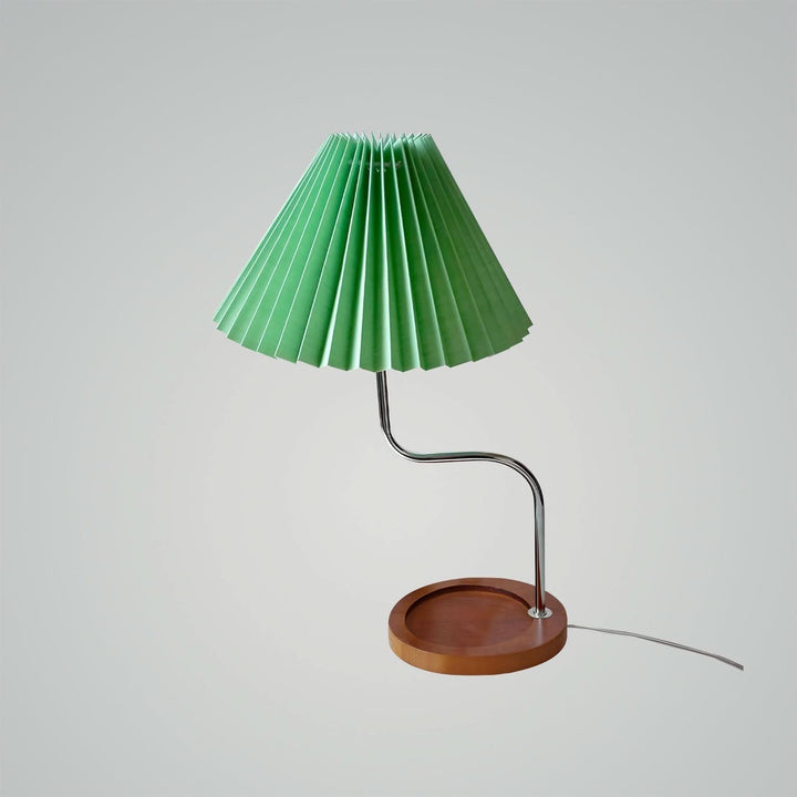 Pleated fabric lamp two sizes comparison - compact and wide