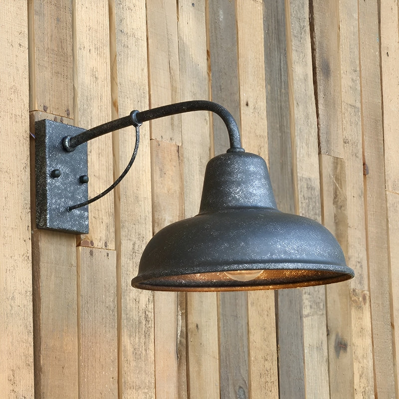 Rustic Iron Wall Lamp - Antique Outdoor Wall Lights Sconce for Home and Garden, IP44 Rated, Warm Light, Durable Black Metal Design 2