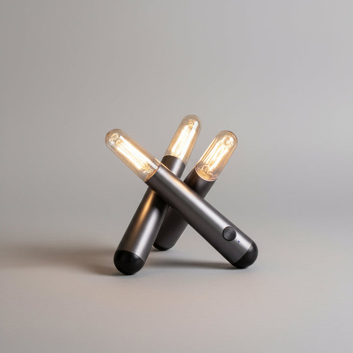 Wireless LED Table Lamp - Cordless Battery Operated Touch Dimmer for Indoor and Outdoor Use, Weather Resistant Design 1